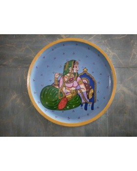 Wooden Wall Decor Plate - Blue